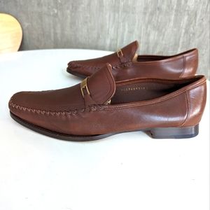 Bruno Magli Bennett Brown Loafers Shoes Mens 12 M